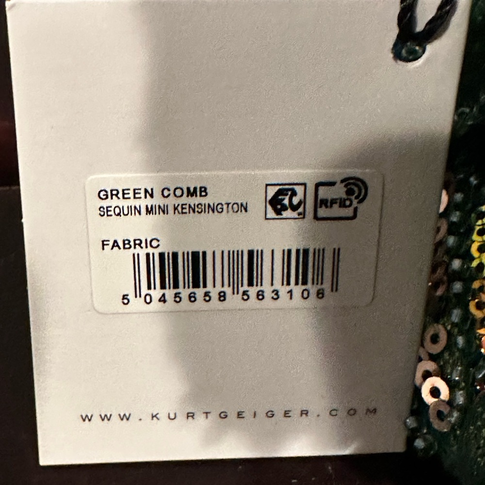 Kurt Geiger Green Sequin & Jewel Embellished Top Handle Bag! FIRM PRICE. Dropped - Picture 6 of 8